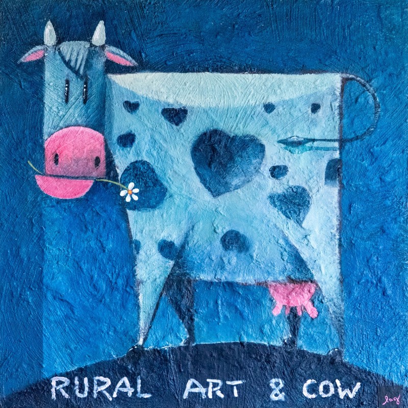 Rural art and cow